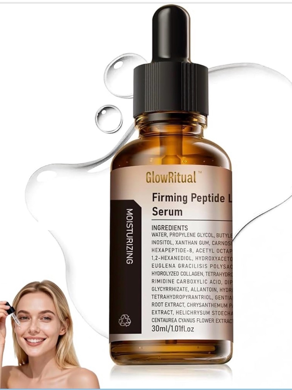 🌟 SALE 🌟 GlowRitual Firming Peptide Lifting Serum - 30ml/ 1.01 fl oz
